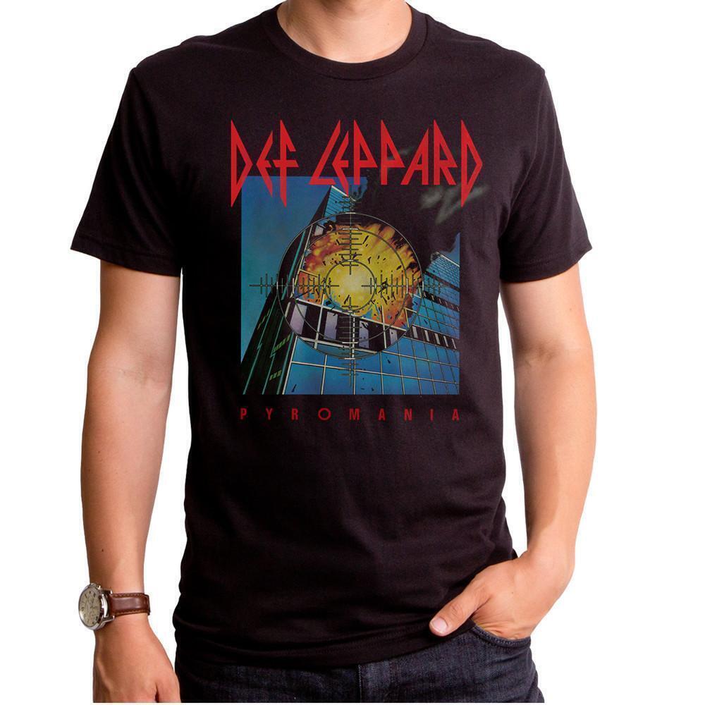 Def Leppard Pyromania Adult T Shirt Black
